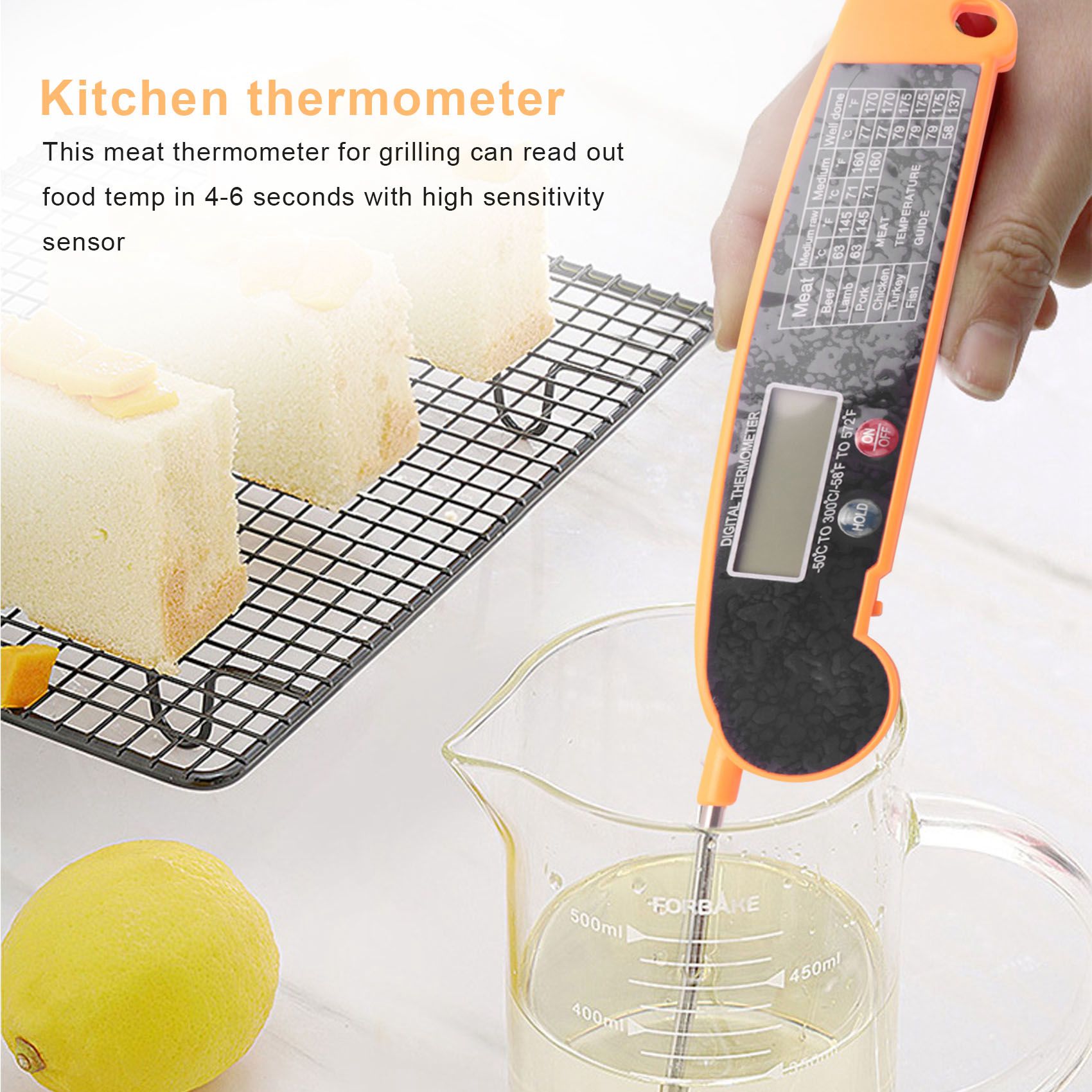Digital Thermometer Probe - Digital Instant Read Meat Thermometer With