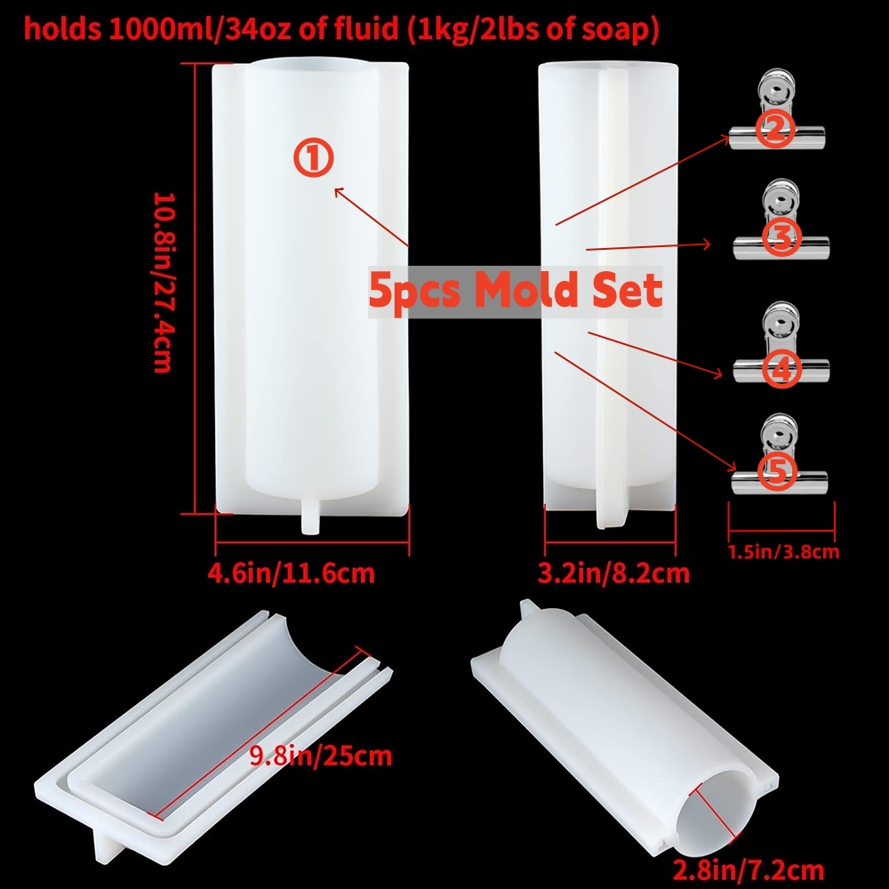 Big Cylinder Tube Soap Mold wi - Candle Making Supplies For Beginners ulasan dan harga