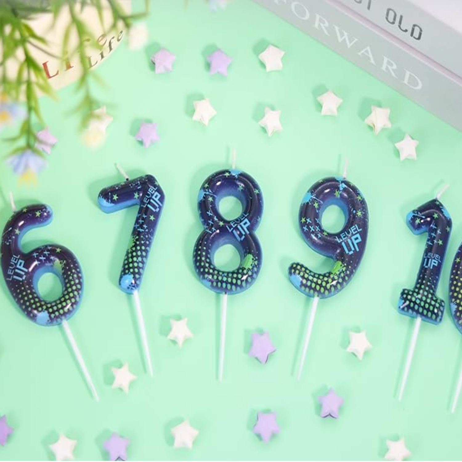 Blue Game Boy 0-9 Birthday Can - Candle Supplies Video ulasan dan harga