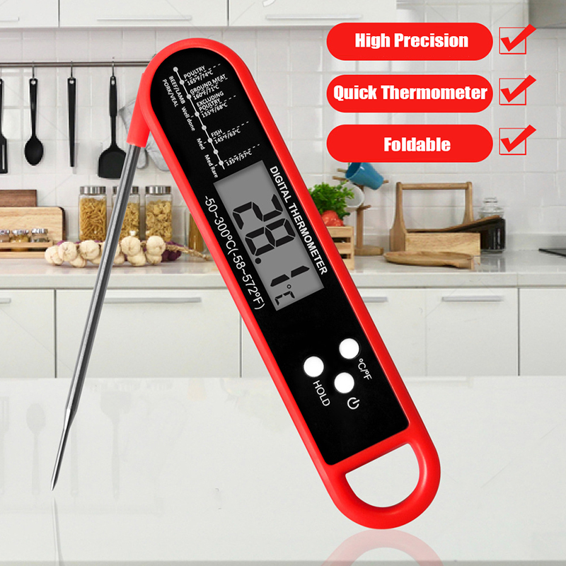 Foldable Meat Thermometer Digi - Digital Thermometer Probe ulasan dan harga