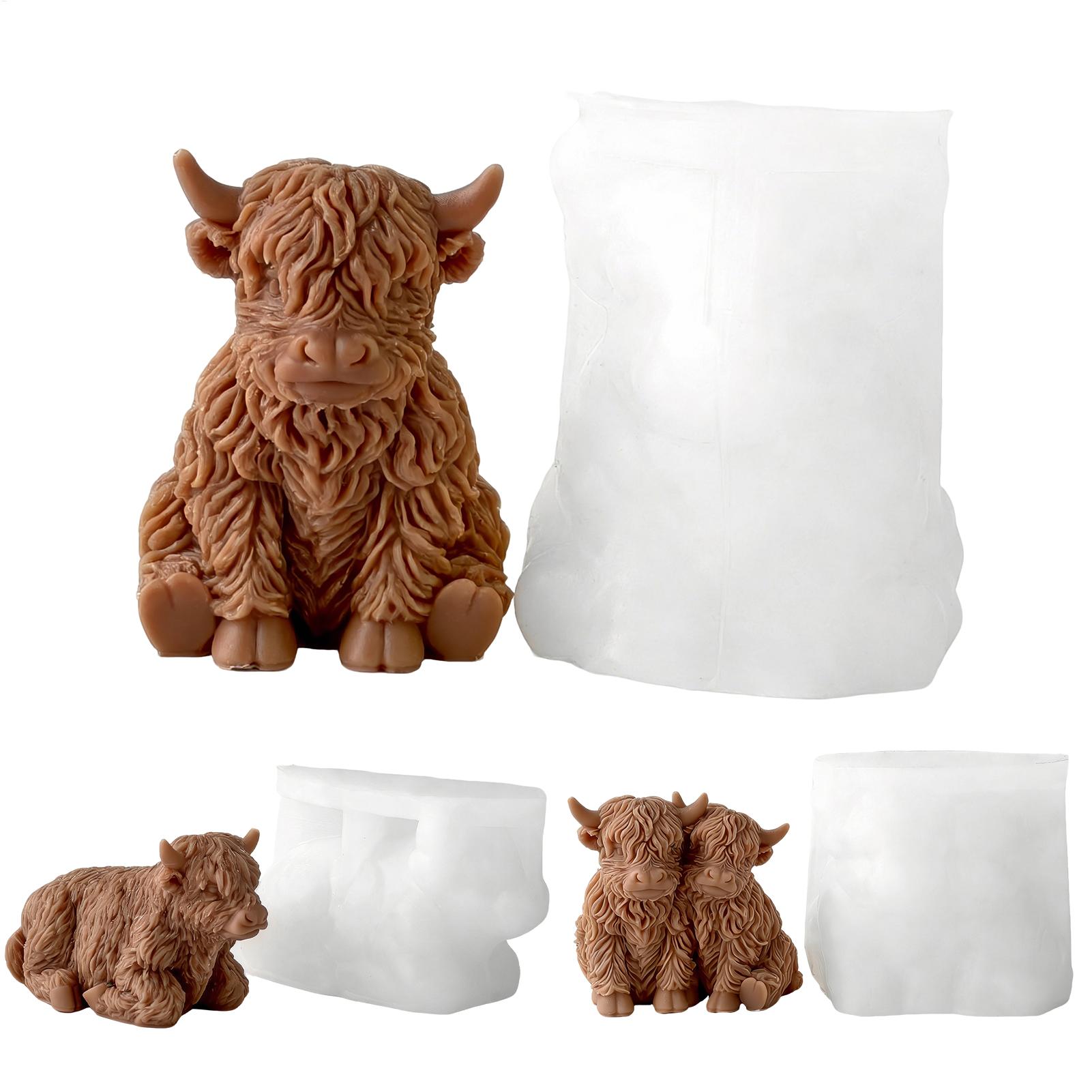 Highland Cow Silicone Mold Reu - Candle Making Supplies For Beginners ulasan dan harga