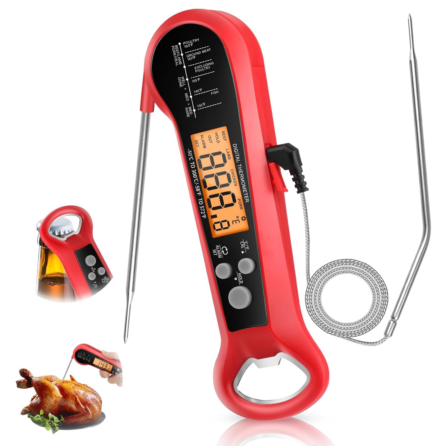 Professional Digital Meat Ther - Digital Thermometer Probe ulasan dan harga