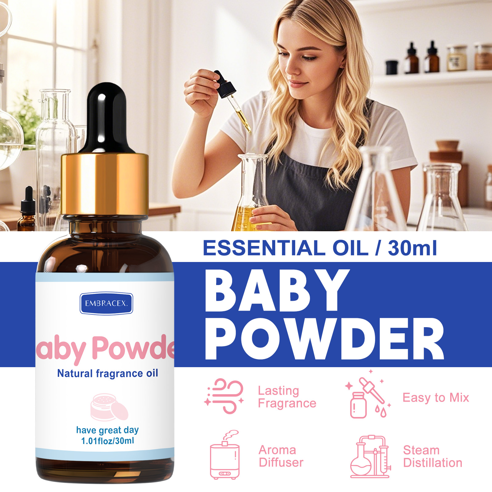 30ml Baby Powder Fragrance Oil - Candle Making Supplies Fragrance Oils ulasan dan harga