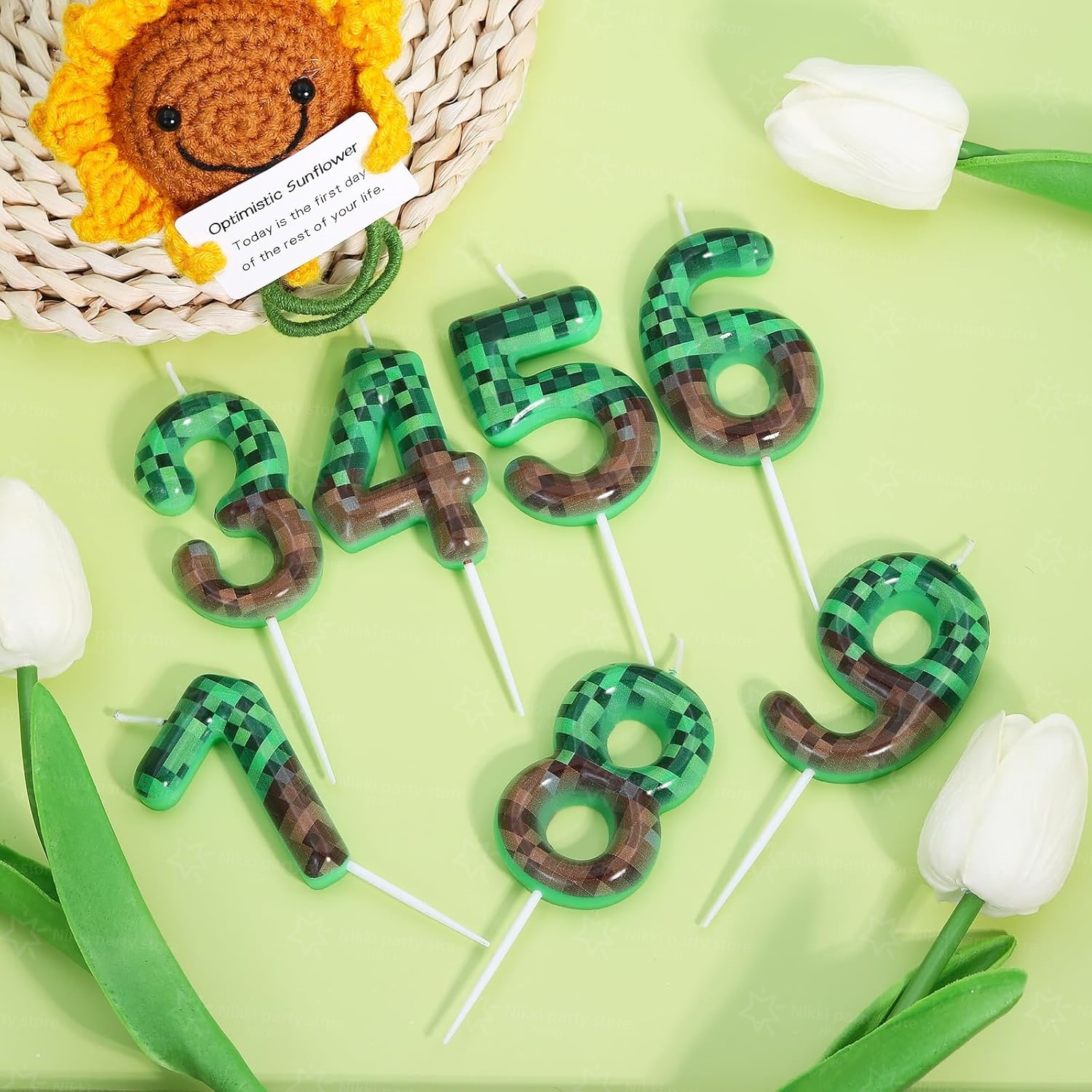 Miner Birthday Candles Birthda - Candle Supplies Video ulasan dan harga