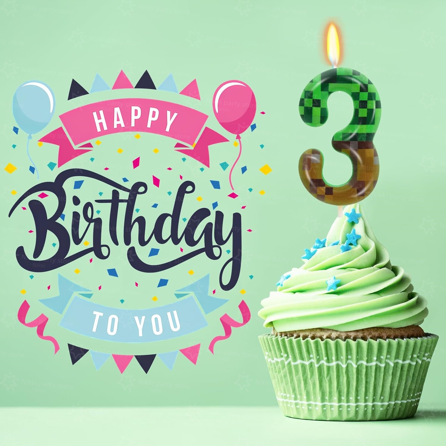 Miner Birthday Candles Birthda - Candle Supplies Video ulasan dan harga